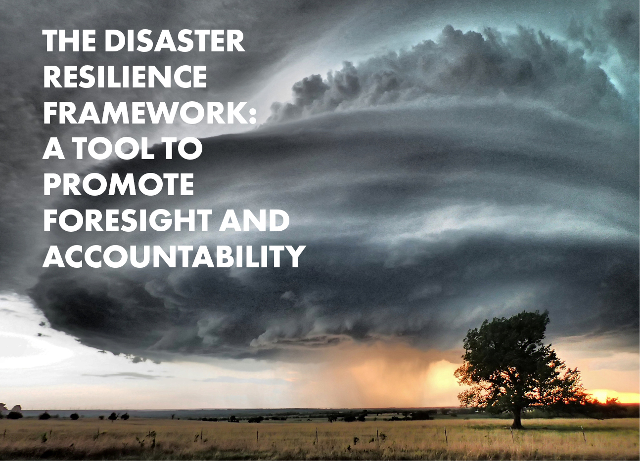 Graphic: The Disaster Resilience Framework: A Tool to Promote Foresight and Accountability