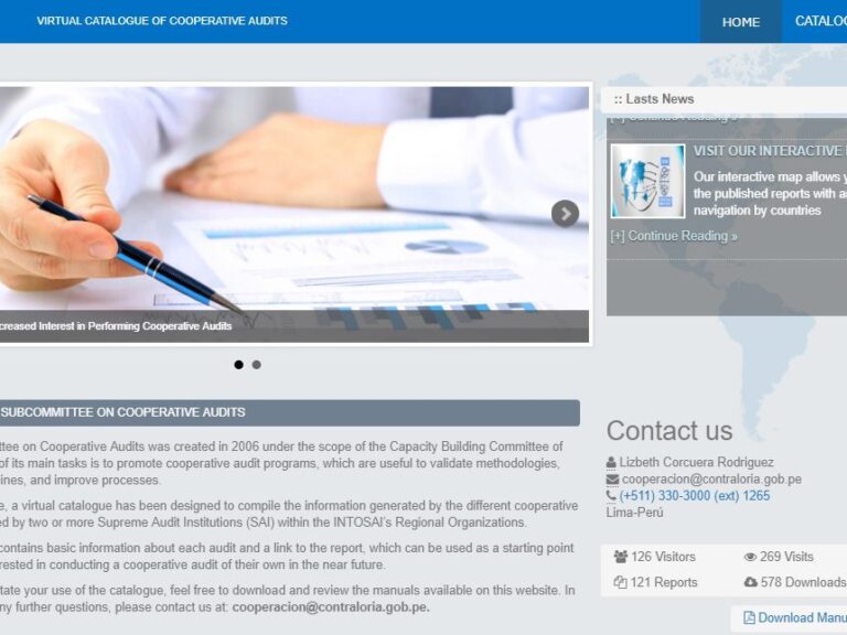 INTOSAI Cooperative Audits Virtual Catalog Now Available INTOSAI Journal